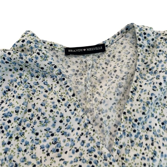 Brandy Melville Floral Wrapped Around Side Tie Midi Dress Size 2 - Picture 12 of 17